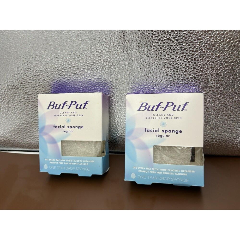 Buf Puf Facial Sponge Regular Lot of 2 3M Made in USA Exfoliating
